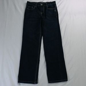 Silver 14 x 29 Garret Straight Leg Adjustable Waist Dark‎ Rinse Flex Denim Jeans